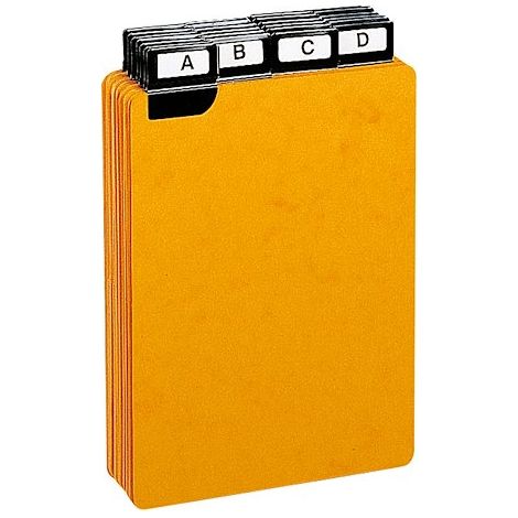 Guide de classement 148 x 105 mm - Exacompta Jaune - Jeu de 24