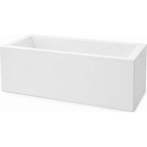 pack baignoire 180x80cm et 2 tabliers recoupables - blanc mat - marina square duo