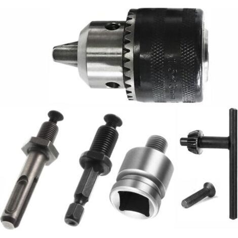 1.5-13mm Mandrin Perceuse 1/2-20 UNF avec Adaptateur SDS plus et clé de Serrage Mandrin de Perceuse Changement Rapide Mandrin Avec Clé Pour Percer Perceuse Électrique Conversion