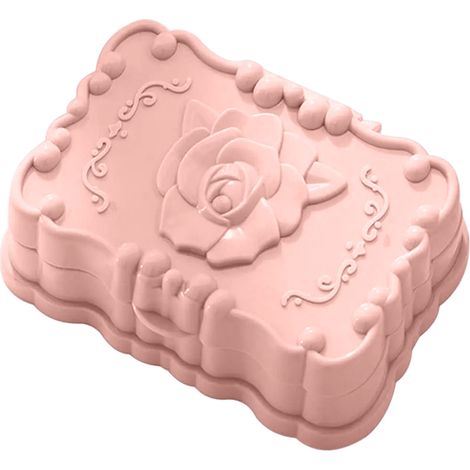 Un porte-savon en forme de rose avec couvercle pour douche de salle de bain (rose) (1/5)