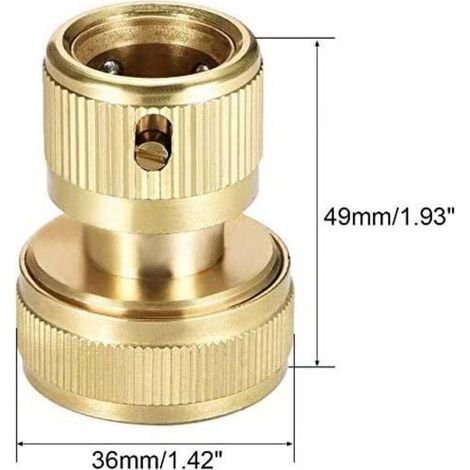 19 mm (3/4") Messing-Gartenschlauchverbinder, Schnellkupplungen für Gartenschläuche – 4er-Pack (1/5)