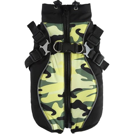 Veste Polaire Pour Chien - Imperméable Et Coupe-Vent - Fermeture Éclair Protégée - Ouverture Inférieure - Taille S À L (1/5)