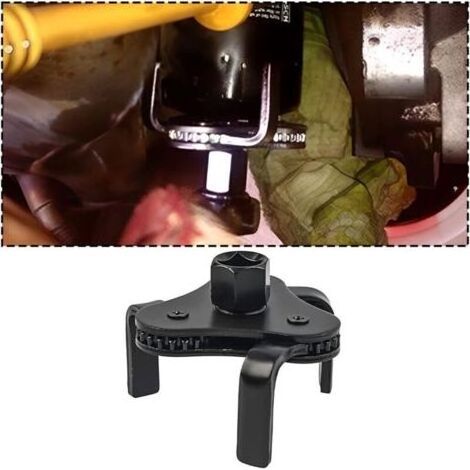 Clé Filtre Huile 3 Griffes, Clé à Filtre à Huile Diamètre 53mm-108mm, Clé De Filtre à Huile Réglable Dans Les Deux Sens, Outils De Voiture Pour Démontage Rapide De MoteurNoir) (1/4)