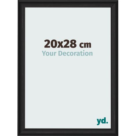 yd. - Cadre photo 20x28 - Noir Grain de Bois - MDF - Lazio