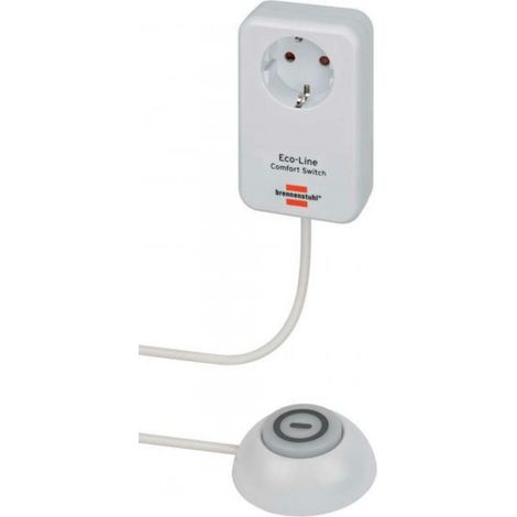 Brennenstuhl – Adaptateur électrique Eco Line Comfort Switch – Interrupteur au pied – Tension 230V – Courant 16A – Capacité 3500W – Longueur câble 1,5m (1/7)