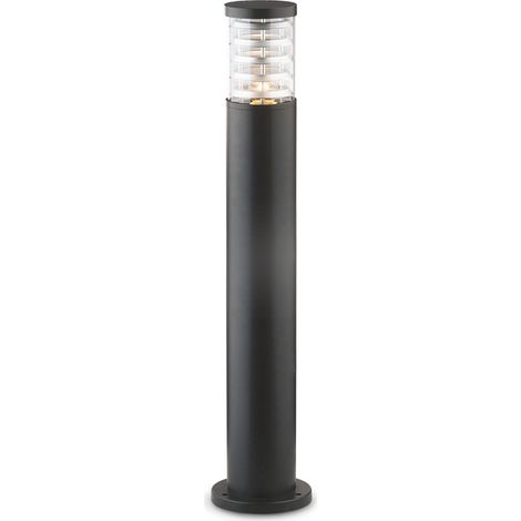 Piantana-Palo Da Esterno Moderna Tronco Alluminio Nero 1 Luce E27 H80Cm (1/2)