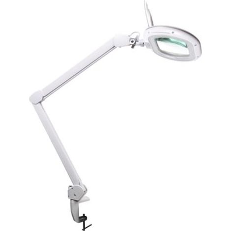 Velleman LED Lupenleuchte mit Klemme, dimmbare 10 W Lupenlampe, 60 LEDs, 2,25x Vergrößerung, 5 Dioptrien Linse 142 mm, 3500-6500 K, für Lesen, Diamond Painting, Hobby und Präzisionsarbeit (1/5)
