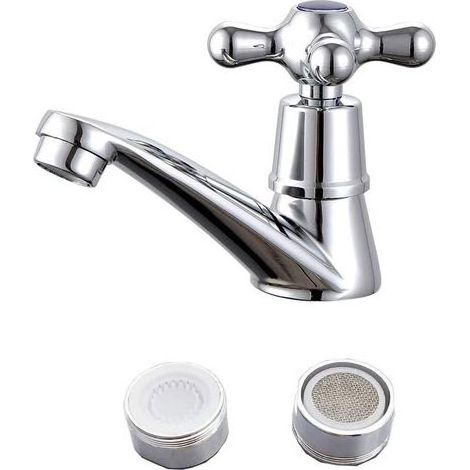 Robinet d'eau froide simple, robinet d'eau froide simple robinet de bassin chromé pour la maison salle de bain toilette évier cuisine