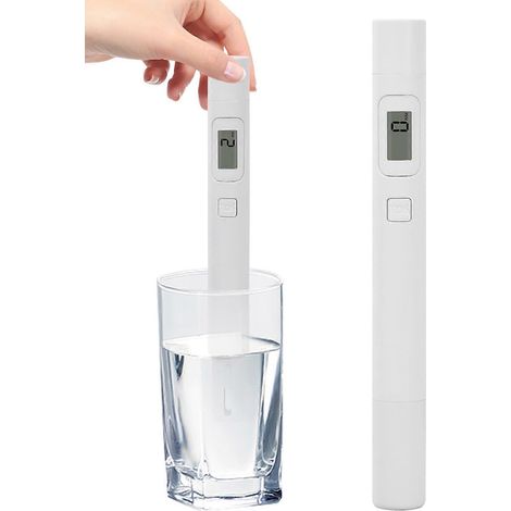 Testeur d'eau, compteur TDS, testeur numérique de qualité de l'eau, eau, piscine potable, aquarium, bassin, blanc (1/5)
