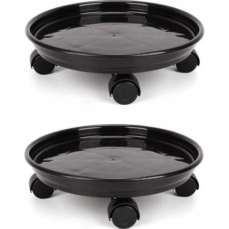 1 pac Support de Plante Chariot avec 4 Roulette Universelles pour Transport Déplacer Pot de Fleurs Lourdes Facilement ou comme Porte Plante Plateau