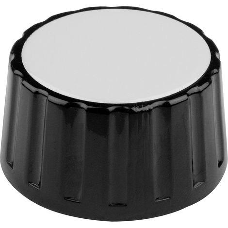 Mentor 334.61 334.61 Drehknopf mit Knopfmarkierung Schwarz (Ø x H) 36 mm x 18.5 mm 1 St.