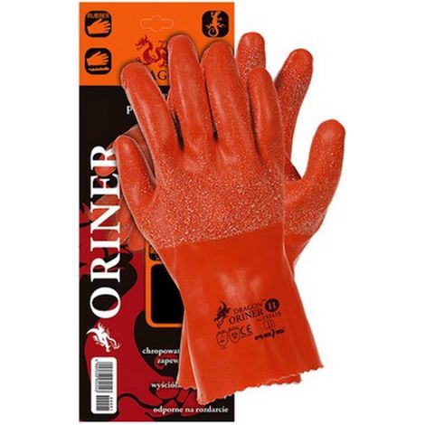 Arbeitshandschuhe aus Gummi mit Fleece-Fütterung Gr. 8