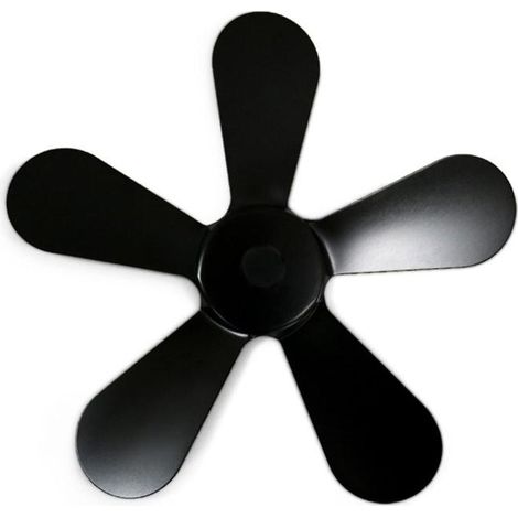 Ventilateur pour poêle à bois à combustion intégrée, compatible avec les foyers et brûleurs à bûches, noir.