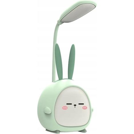 Lámpara de escritorio LED con forma de conejo para la escuela, 3 en 1, USB. (1/5)