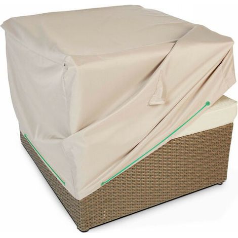 Funda protectora para silla de jardín, color topo, 75 cm x 75 cm x 60 cm (1/3)