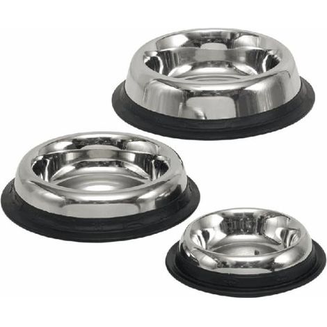 Nobby Hundenapf Edelstahl Royal rutschfest Ø 15,5 cm - 200 ml silber Hundenäpfe