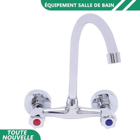 WAOBDLA Robinet de cuisine moderne Robinet d'évier de cuisine Robinet d'évier commercial (1/5)