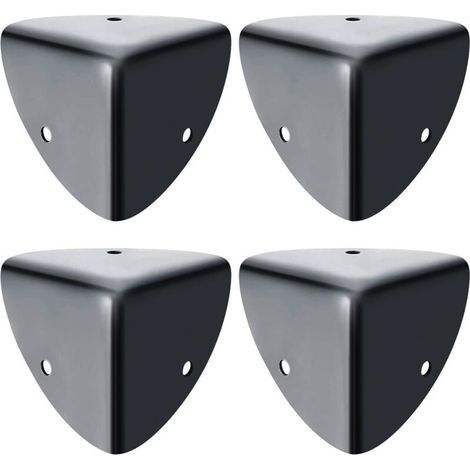 Protection Coin de Table Protection d'angle en Métal Antirouille Protecteur et Décoration Antichoc de Sécurité pour Tables et Meubles Pointus, 4Pcs, Noir Mat, EBJ039B-4P (1/5)