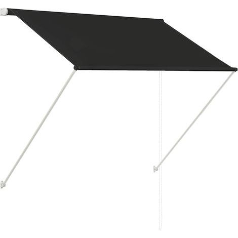 Auvent Marquise rétractable, Store Banne pour Jardin Balcon Terrasse, 150x150 cm Anthracite OIB1071E (1/5)