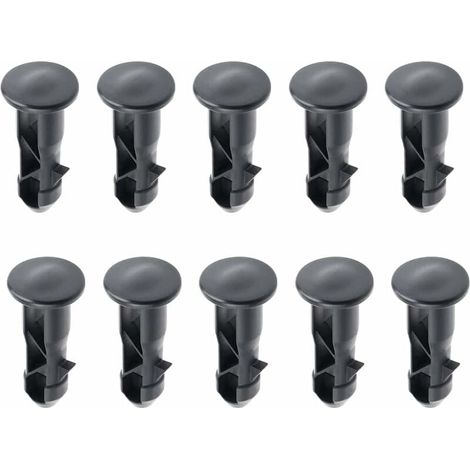 Ulisem Paquete de 10 pasadores de bisagra para tapa de contenedor con ruedas de plástico negro, 65 x 18mm, para contenedores domésticos y comerciales de 240L (1/5)