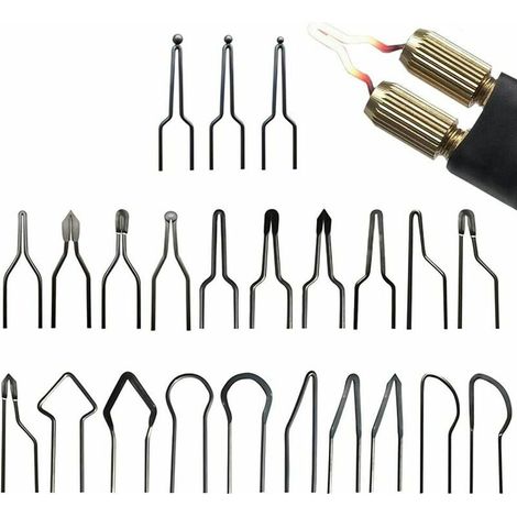 royaluxe - 23 Pièces Pointes Pyrogravure, Pointes de Fil Pyrogravure, Kit de Pointes Pyrogravure Réglables, Professionnelles Mini Fil Chauffant Haute Impédance Sans Courbure pour Machine Pyrogravure 3 (1/5)