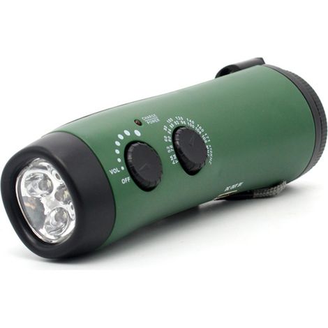Multifunktionales Notfallradio mit Taschenlampe, Handkurbelgenerator und Handy-Ladegerät für Outdoor-Aktivitäten