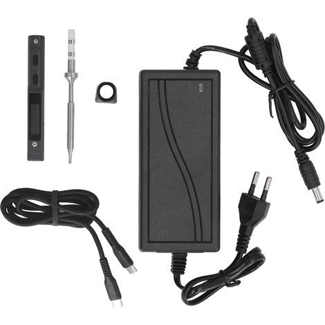 MINIWARE ABS Electric Soldering Iron Kit, Mini Smart Iron with Adjustable Temperature, DC9-24V, EU Plug 100-240V (1/5)
