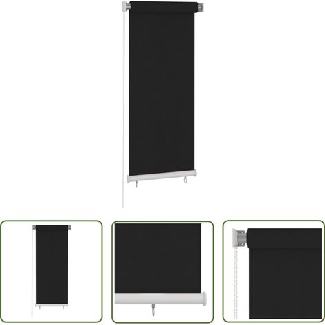 vidaXL Outdoor Roller Blind 65(W)x140(H) cm Black