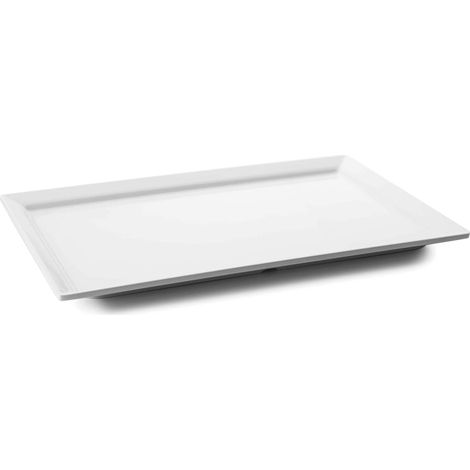 Bac rectangulaire classique en mélamine 50x32x3cm Blanc