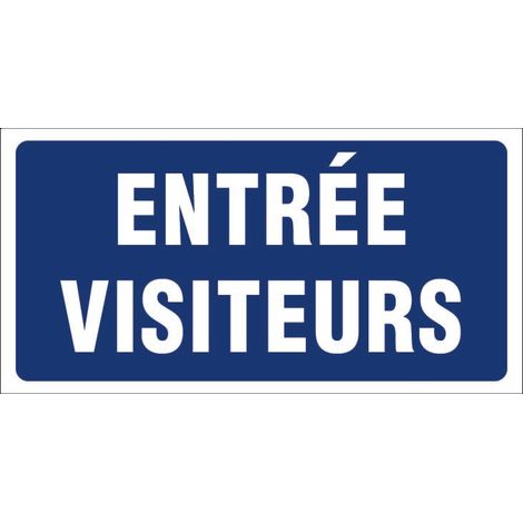 Panneau Entrée Visiteurs - Rigide 960x480mm - 4000268