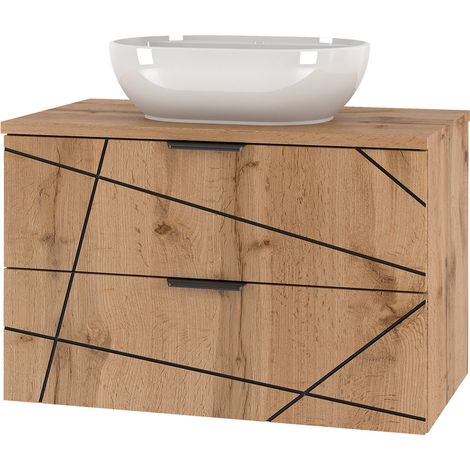 Mobile bagno con lavabo Teren marrone 80cm (1/5)
