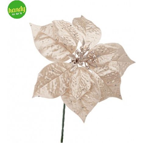 Pick Poinsettia Julie Bizzotto Beige h 22 cm