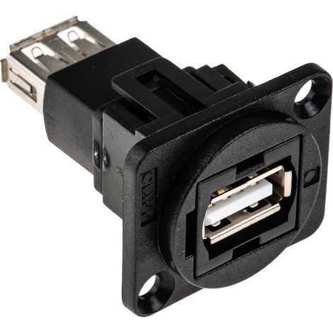 Connecteur USB 2.0 A to A Femelle RS PRO, XLR, montage panneau, Droit ( Prix pour 1 ) (1/2)