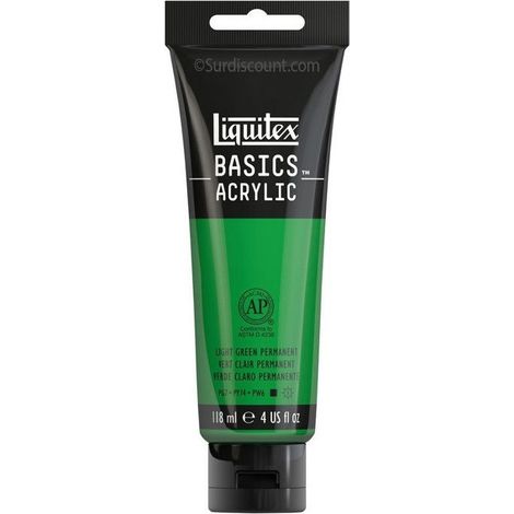 Peinture Acrylique en tube vert clair 118ml - Liquitex Basics (1/2)