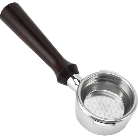 Bodenloser 58-mm-Edelstahlfilter mit Doppelohren für GAGGIA Kaffeemaschine Typ F, Farbe: Sandelholz (1/5)