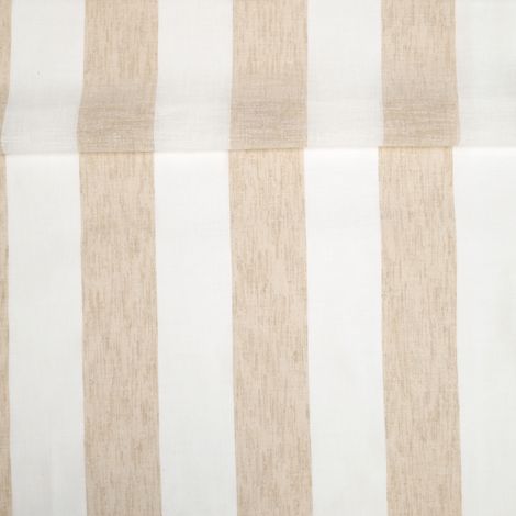 Tissu voilage à larges rayures et bas plombé Jaune Ocre 320 cm (1/2)