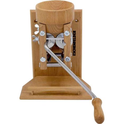 Eschenfelder - Prensa de Granos para Pared con Embudo de Madera