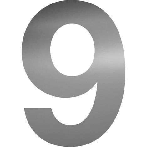 Argent (9) Numéro de maison extérieur moderne brossée,75mm Numéro de porte autocollant en acier inoxydable,Plaque de numéro de maison et Numéro de Boite aux Lettres (1/5)