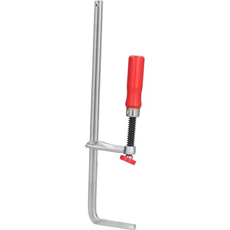 Étau de menuiserie en aluminium avec mâchoires antidérapantes, taille 300x60mm, poignée en peuplier pour serrage précis (1/5)