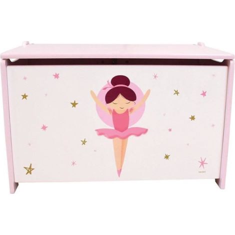 Coffret a jouets en bois - Danseuse Ballerine - FUN HOUSE - H.40 x L.58 x P.36 cm (1/5)