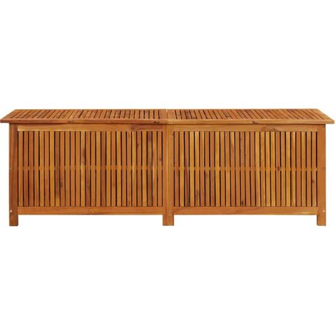 INLIFE Boîte de rangement de jardin 175x50x58 cm Bois d'acacia solide (1/5)