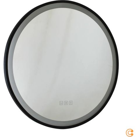 [NEUWERTIG] B-Ware Paulmann Wandspiegel Spiegel Mirra Led Dimmbar Touch Schwarz Metall Acryl 59cm