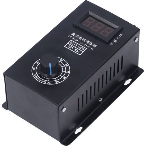 Régulateur de vitesse PWM universel pour moteur à balais, variateur de tension DC 12-40V 10A, contrôleur de moteur à courant continu sans paliers, module de réglage de vitesse progressif (1/5)