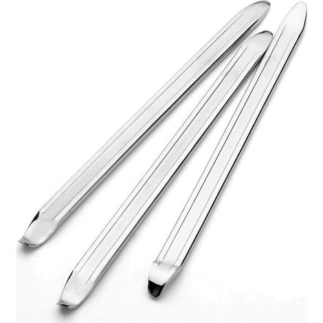 3 Stück Reifenheber, 30 cm Reifenheber aus Manganstahl Reifenheber Reparaturwerkzeug für Fahrrad, Motorrad, Auto, Reifenwechsel (silber) (1/5)