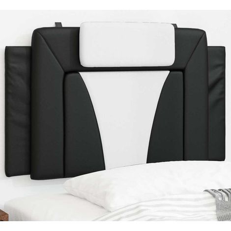 Kopfteil-Kissen "Viana" Schwarz und Weiß 80 cm Kunstleder