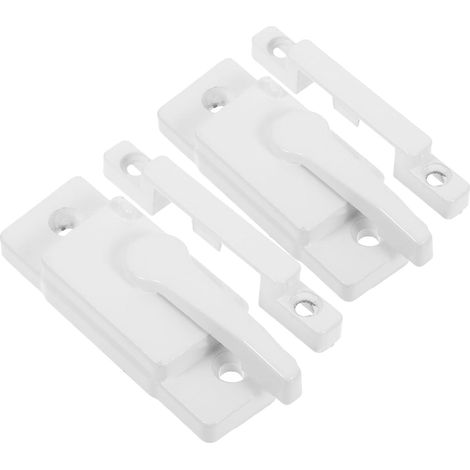 Lot de 2 sets de Verrous à Came Blancs pour Fenêtres Coulissantes Serrure de Sécurité en Alliage de Zinc Compatible Portes et Fenêtres Anciennes Verrouillage Renforcé pour