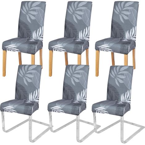 Stuhlhussen 6er Set, Stretch Stuhlbezug abnehmbar & waschbar für Esszimmerstühle (1/5)