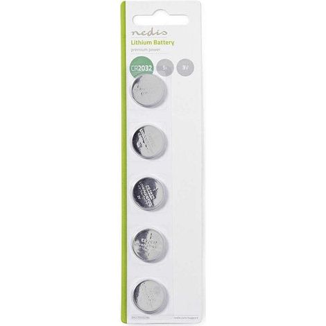 Batteria a bottone al litio cr2032 3 v cc 5 blister argento (1/2)