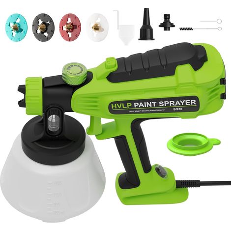 Pistolet Peinture HVLP 700W,Pistolet Peinture Électrique avec 4 Buses (1/5)