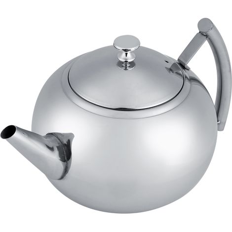 2-Liter-Edelstahl-Wasserkocher 201 für Tee und Kaffee, herausnehmbarer Einsatz, Filter inklusive, ideal für Küche und Reisen. (1/5)
